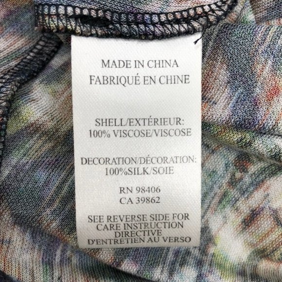 Theyskens' Theory Printed Crepe and Chiffon Tank - Picture 6 of 8